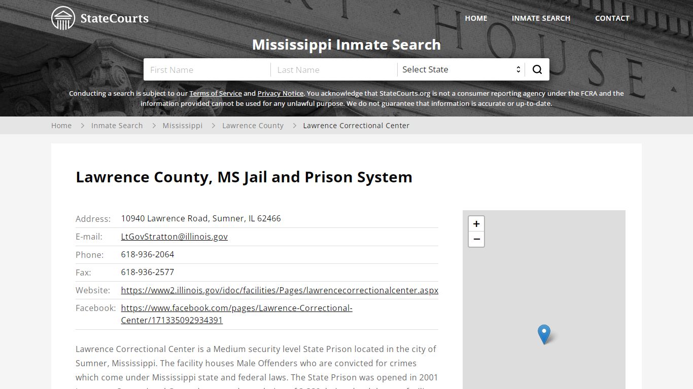 Lawrence Correctional Center Inmate Records Search, Mississippi ...