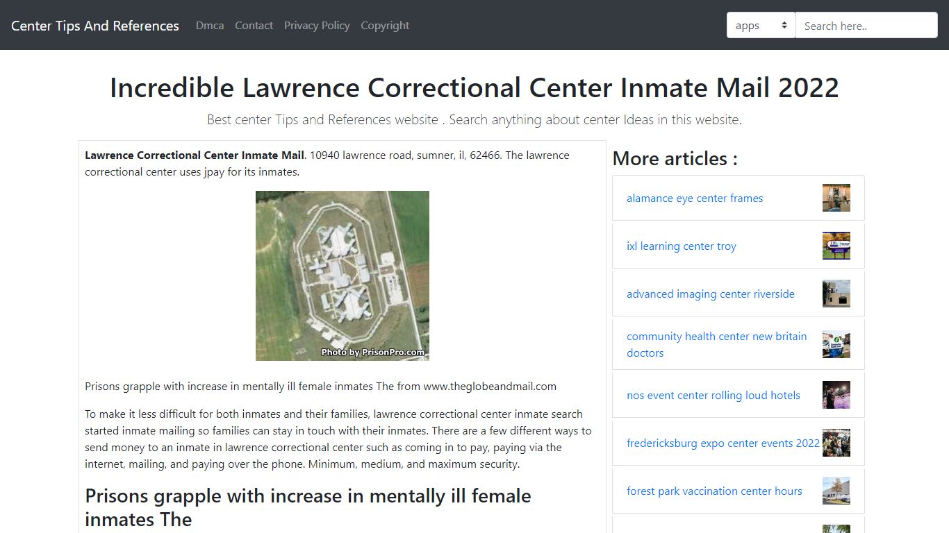 The Best Lawrence Correctional Center Inmate Mail Ideas